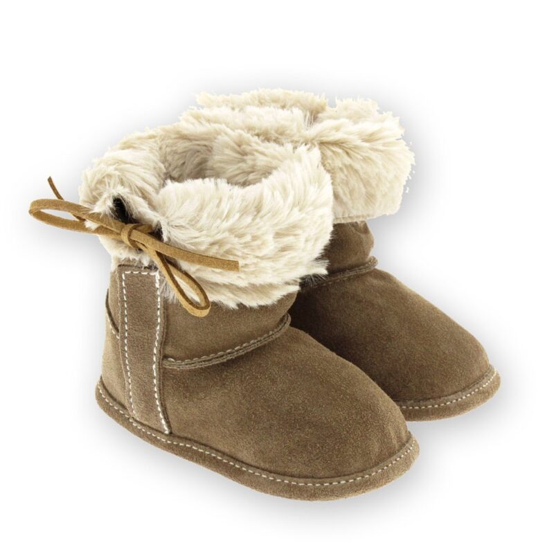 Stivaletto neonato crosta con pelliccetta