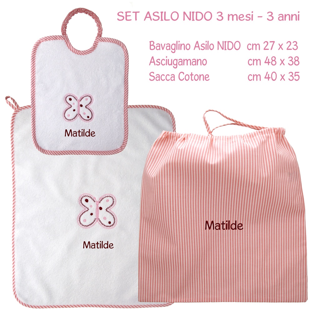 Asciugamani Personalizzati Con Nome Sacche Asilo Personalizzate