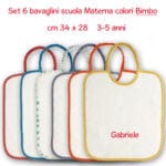 Bavaglini Personalizzati Materna set 6 pezzi- Bimbo