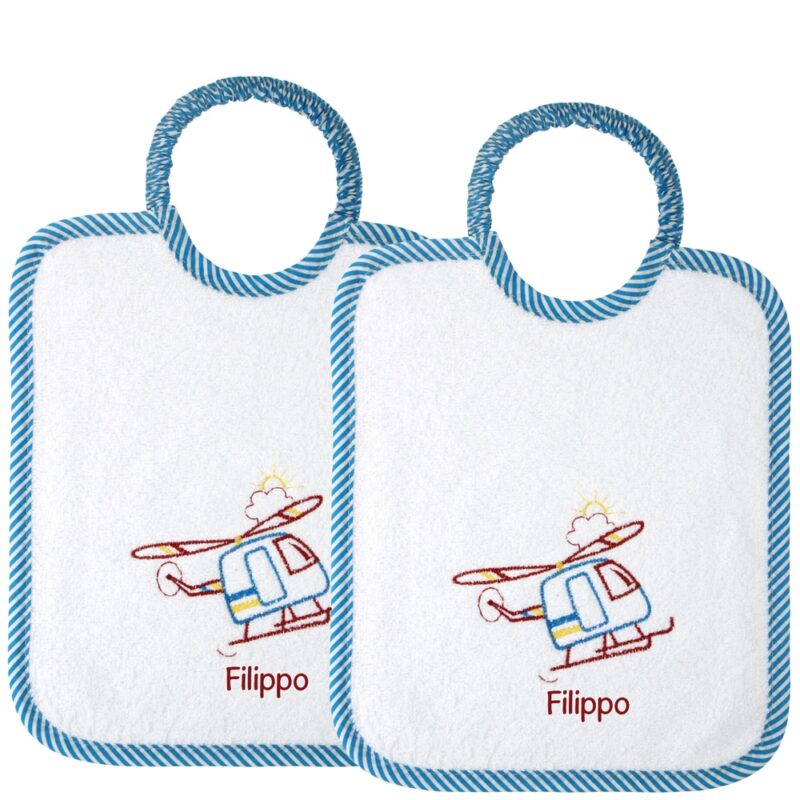 Bavaglini Personalizzati Materna Elicottero