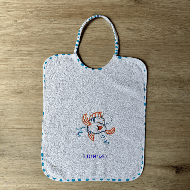 Set Bavaglini Scuola Materna Personalizzati Pesciolino
