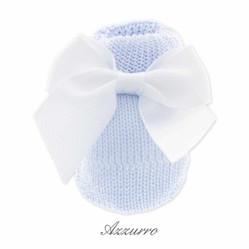 Scarpine in maglia neonato con fiocco - immagine 5