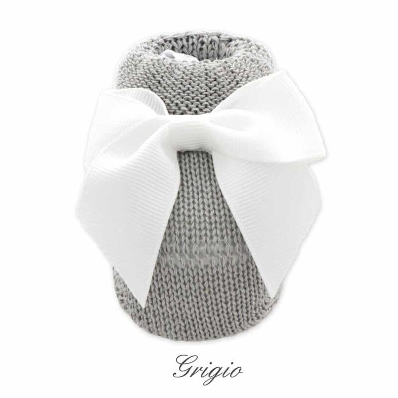 Scarpine in maglia neonato con fiocco - immagine 6