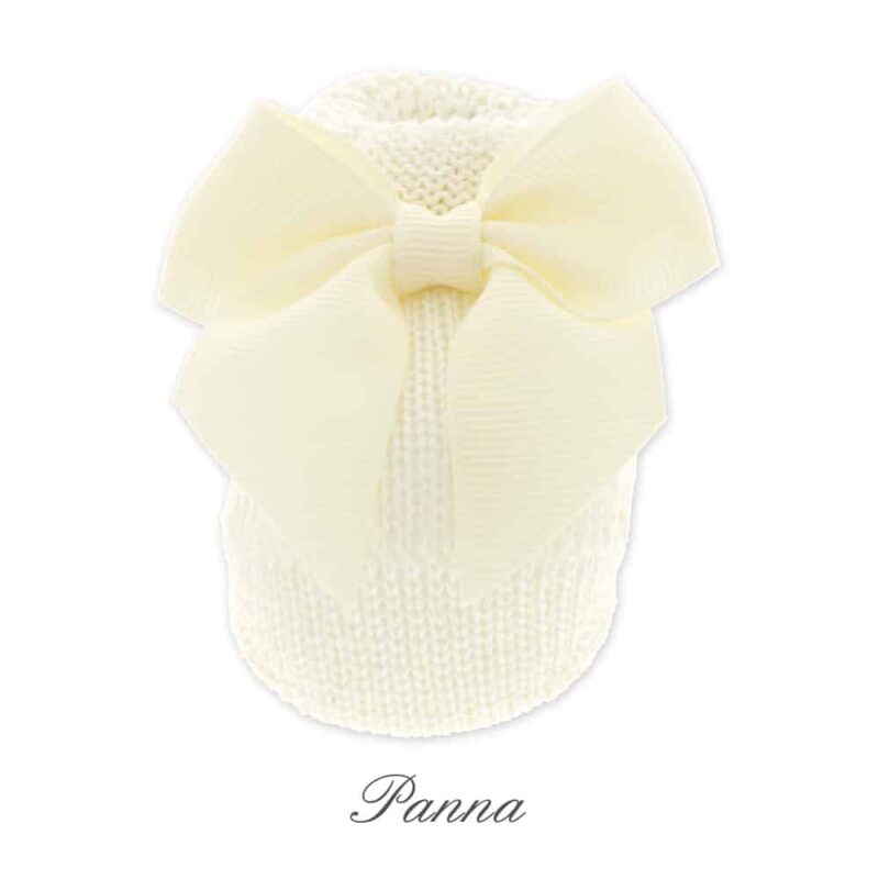Scarpine in maglia neonato con fiocco - immagine 3