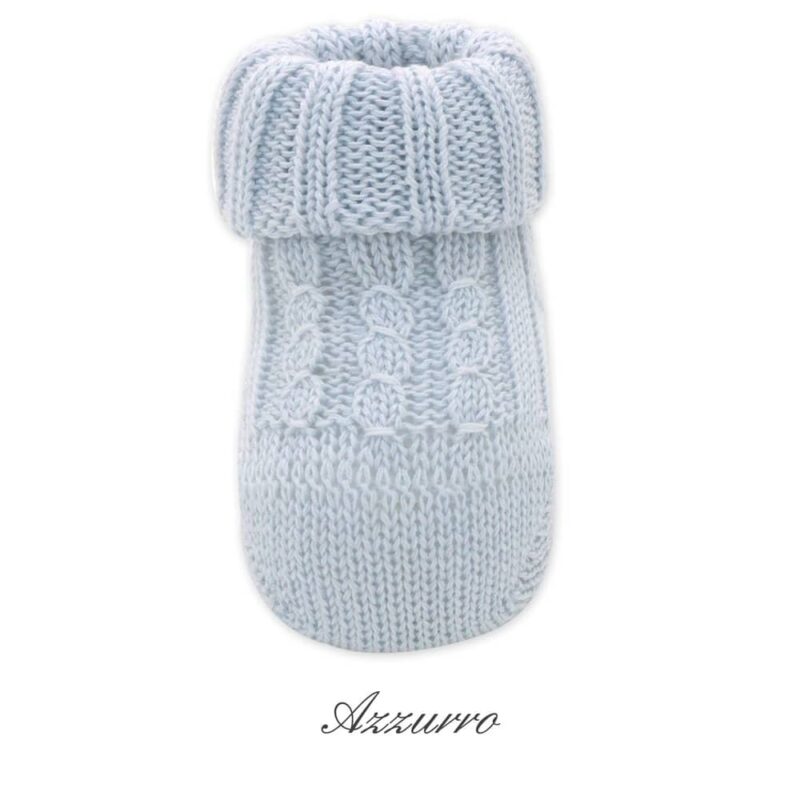 Scarpine in maglia neonato con trecce- Cotone - immagine 5