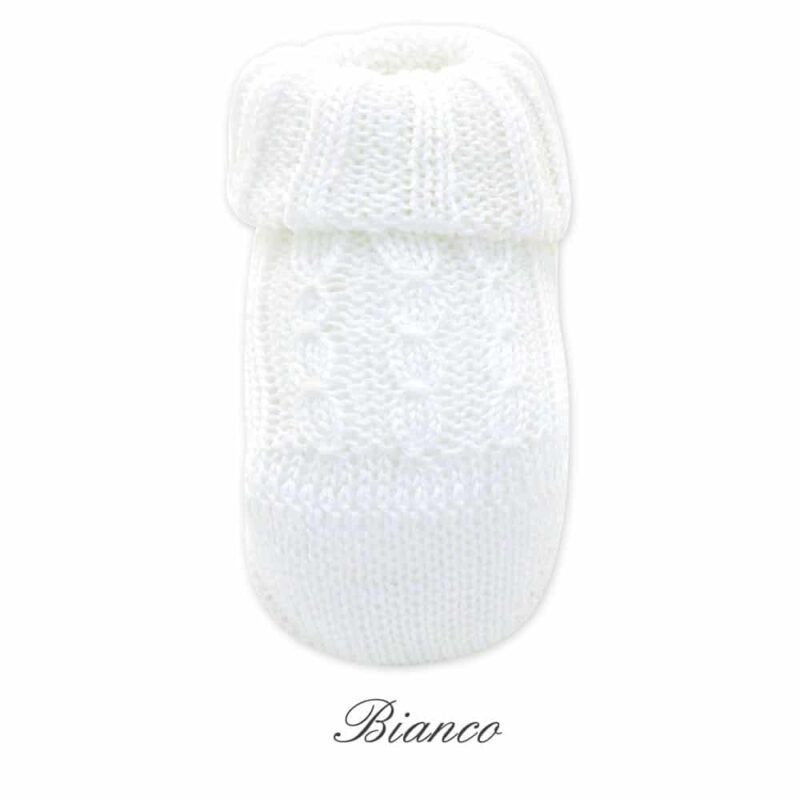 Scarpine in maglia neonato con trecce- Cotone - immagine 3