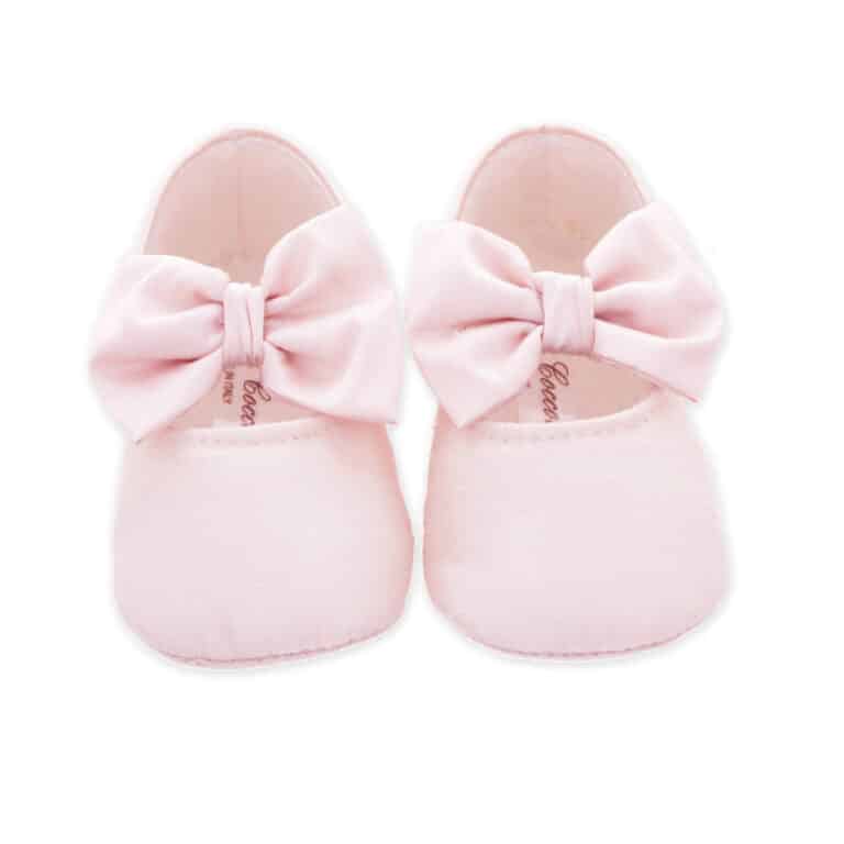 Ballerina Neonata Battesimo con fiocco in Seta - Coccole Store