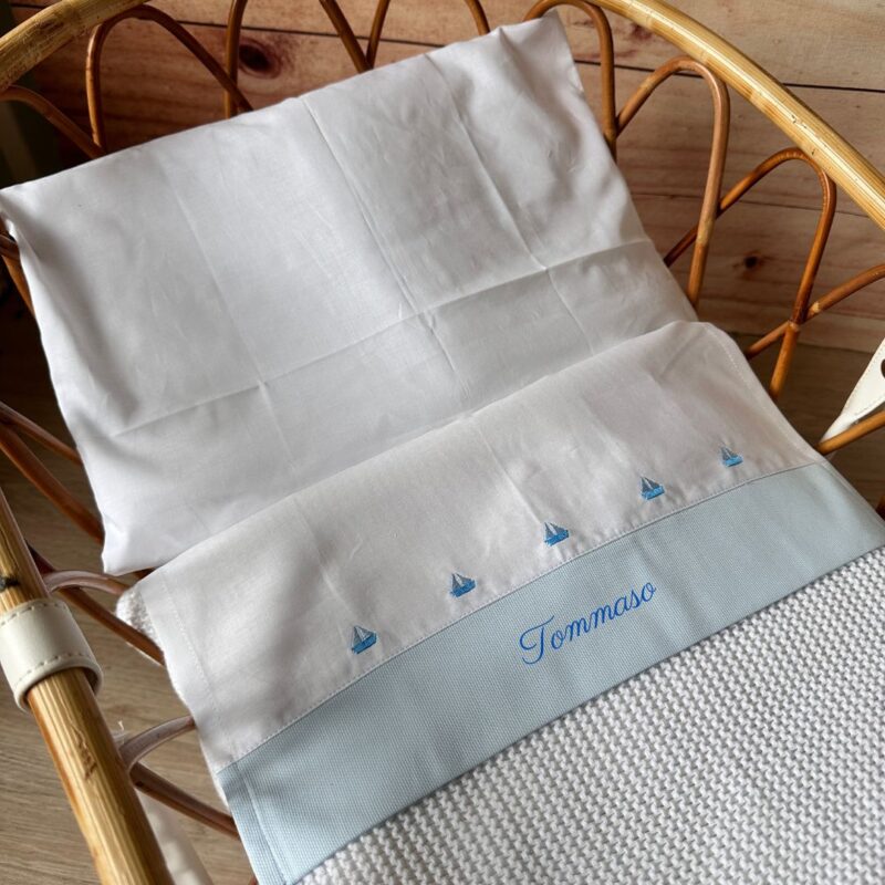 Lenzuolino Neonato Personalizzato Culla Barchette