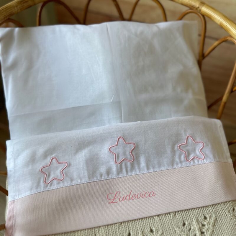 Lenzuolino neonato personalizzato culla stelline in cinque colori