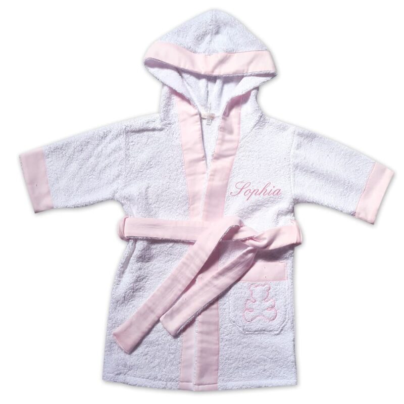 Accappatoio Personalizzato Bimba Rosa