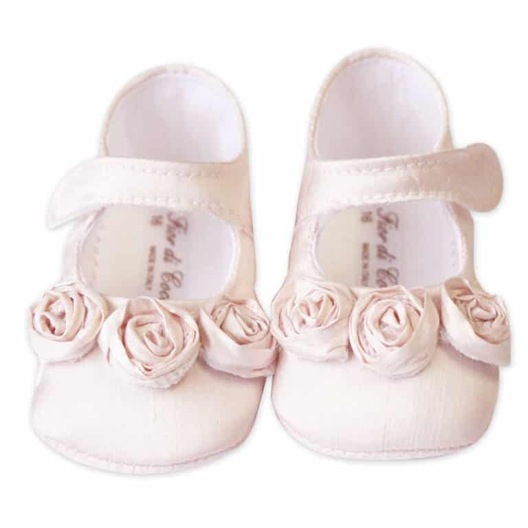 Ballerina Neonata Battesimo con Rose di Seta - Coccole Store
