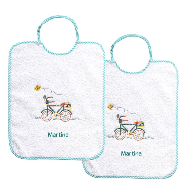 Bavaglini Personalizzati Materna Bicicletta
