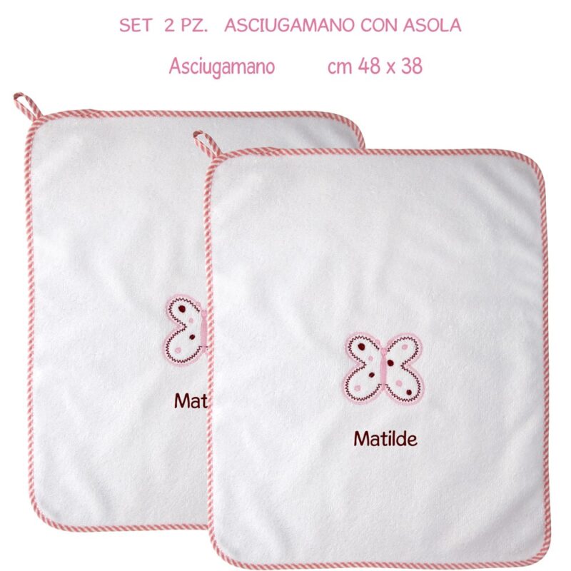 Asciugamani Personalizzati Asilo Farfalla - immagine 3