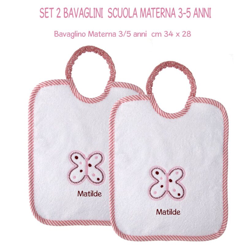 Bavaglini Personalizzati Materna Farfalla - immagine 2