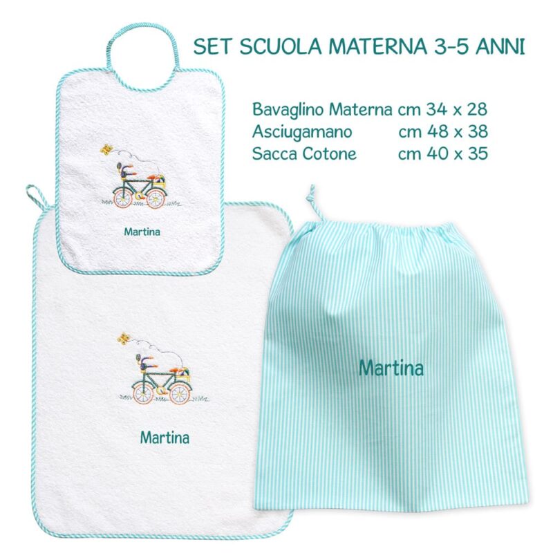 Set Asilo Personalizzato Materna Bicicletta - immagine 2