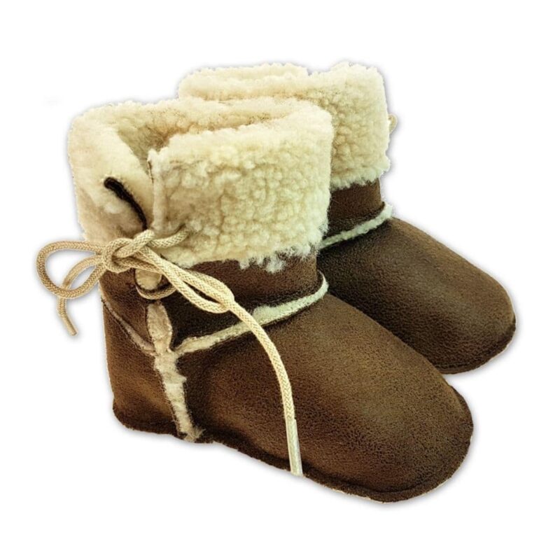 Stivaletto neonato in ecomontone