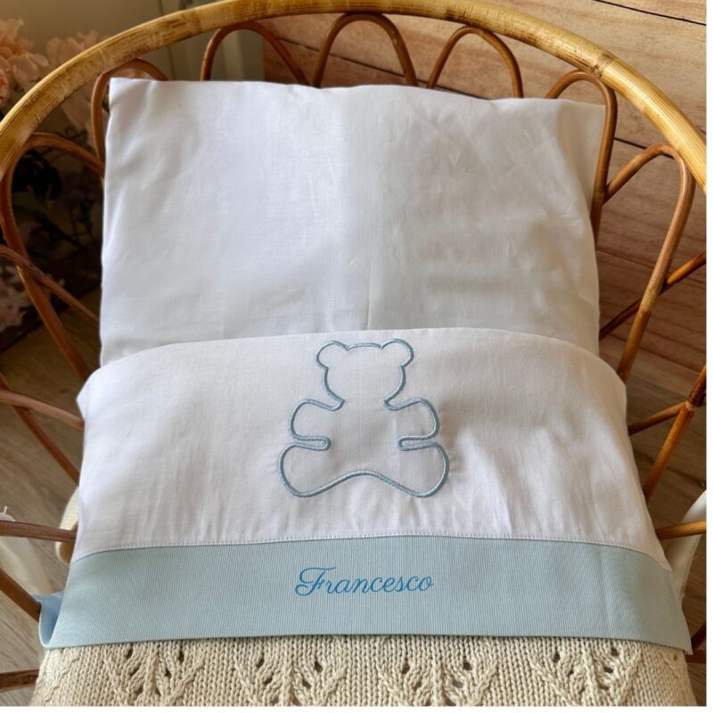 Lenzuolino neonato personalizzato Culla Orsetto in cinque colori
