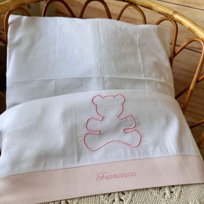 Lenzuolino neonato personalizzato Culla Orsetto in cinque colori