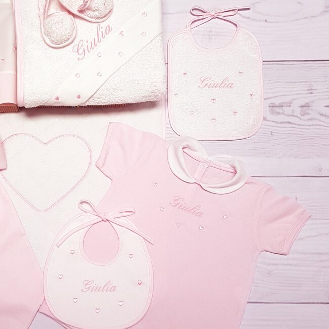 Corredino Personalizzato Cuoricini Rosa