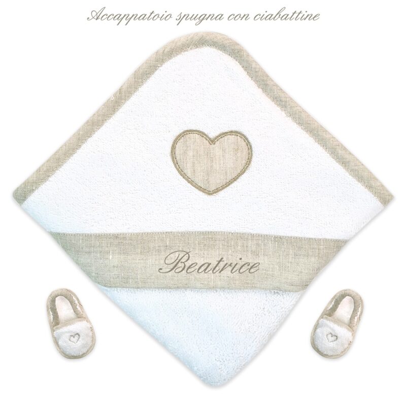 Accappatoio Personalizzato Cuore in quattro colori