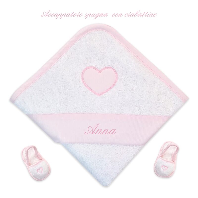 Accappatoio Personalizzato Cuore in quattro colori
