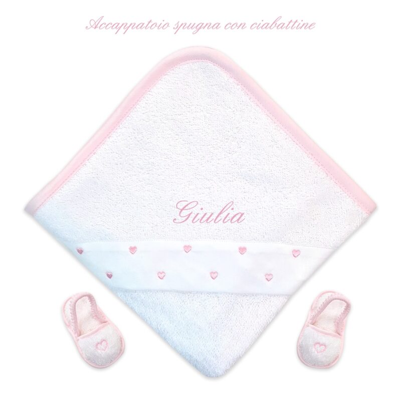 Accappatoio Personalizzato cuoricini