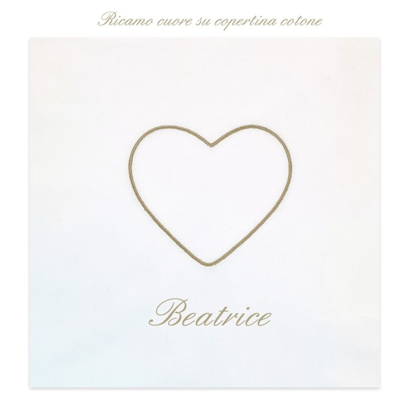 Copertina personalizzata Cotone Cuore in cinque colori - immagine 4