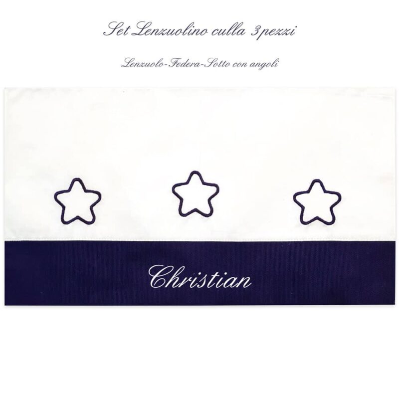 Lenzuolino culla neonato stelline