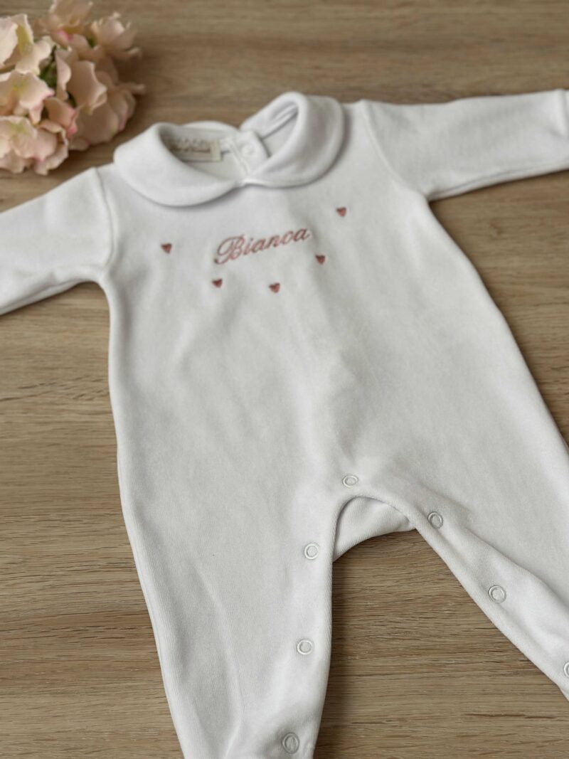 Tutina Neonato Personalizzata Ciniglia cuoricini in 6 colori
