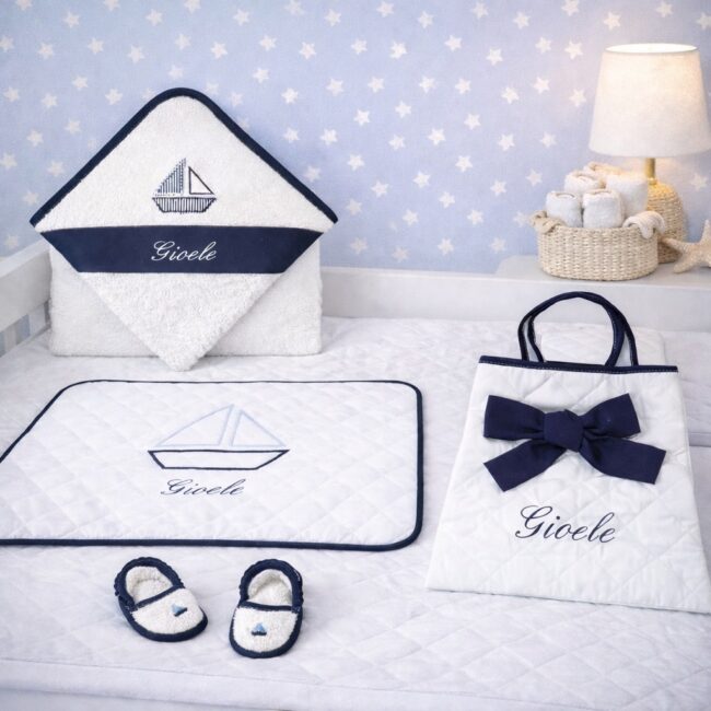 Corredino Personalizzato Bagnetto Barchetta - 3 pezzi