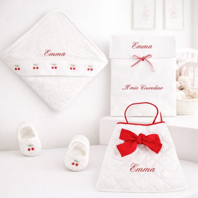 Corredino Personalizzato Bagnetto Ciliegine - 3 pezzi