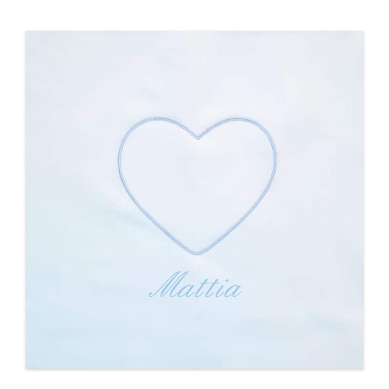 Copertina personalizzata Pile cuore in cinque colori