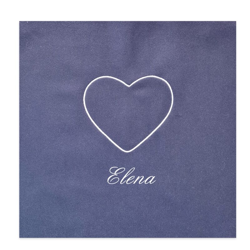 Copertina culla personalizzata in Pile con cuore in 5 colori - immagine 4