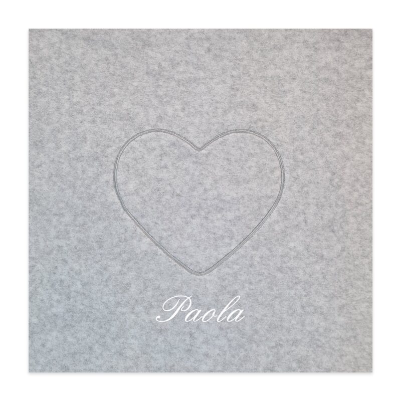 Copertina culla personalizzata in Pile con cuore in 5 colori - immagine 8