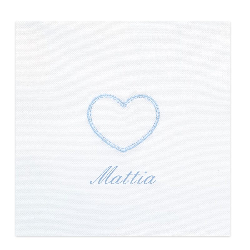 Copertina personalizzata Cotone Cuore in cinque colori