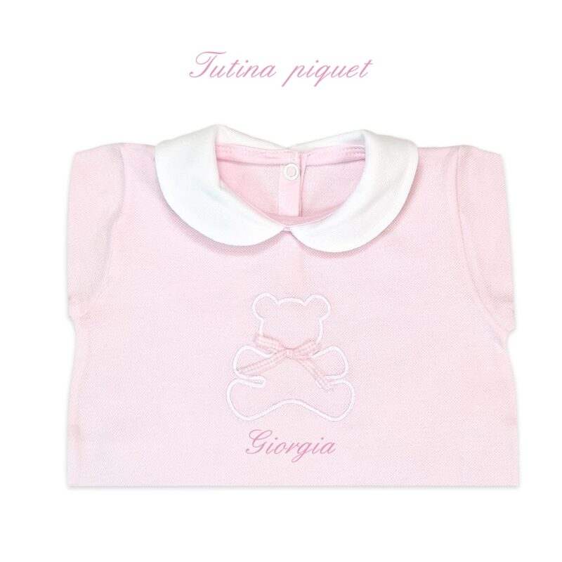 Tutina Personalizzata Neonato COTONE ORSETTO in cinque colori