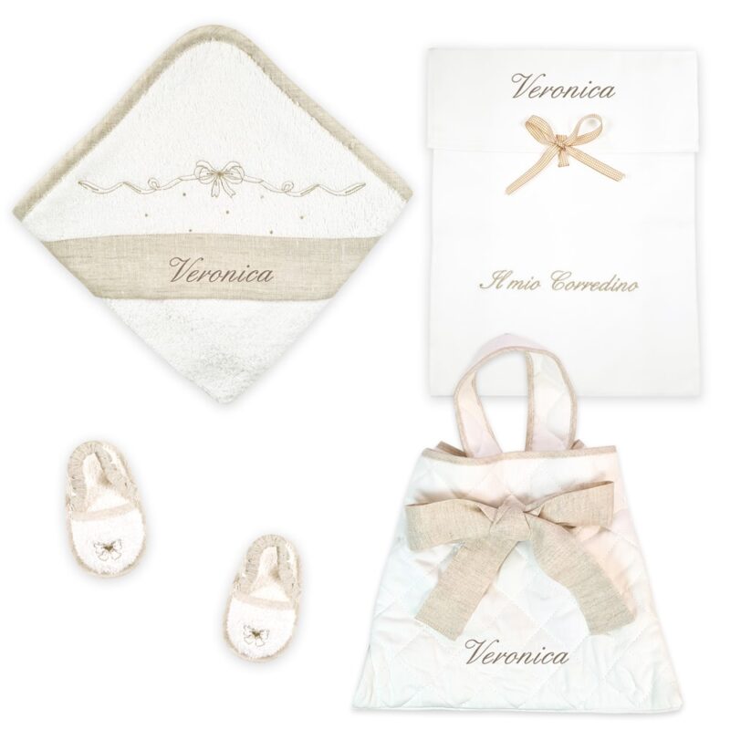 Corredino Personalizzato Bagnetto Nodo d'Amore 3 pezzi - immagine 4