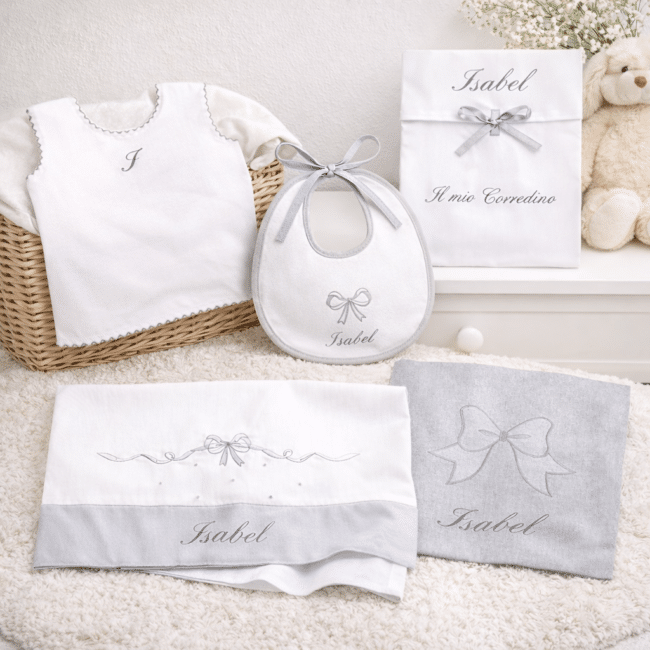 Corredino Neonato Personalizzato Nanna Nodo d'Amore - 5 pezzi