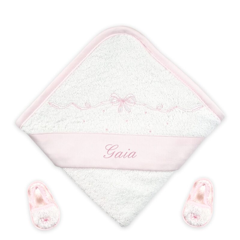 Accappatoio Neonato Personalizzato Nodo d'Amore in 4 colori - immagine 5