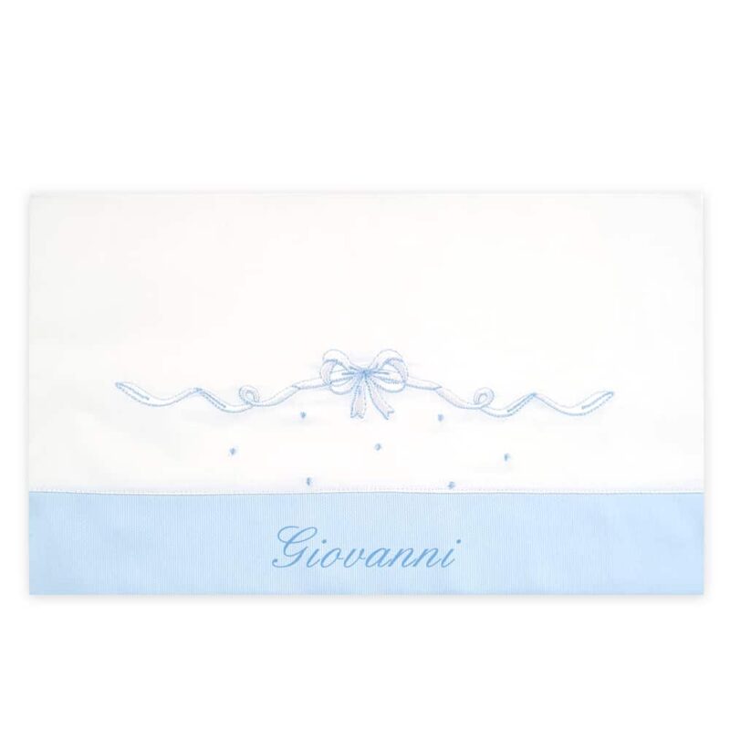 Lenzuolino personalizzato lettino nodo d'amore in cinque colori - immagine 4