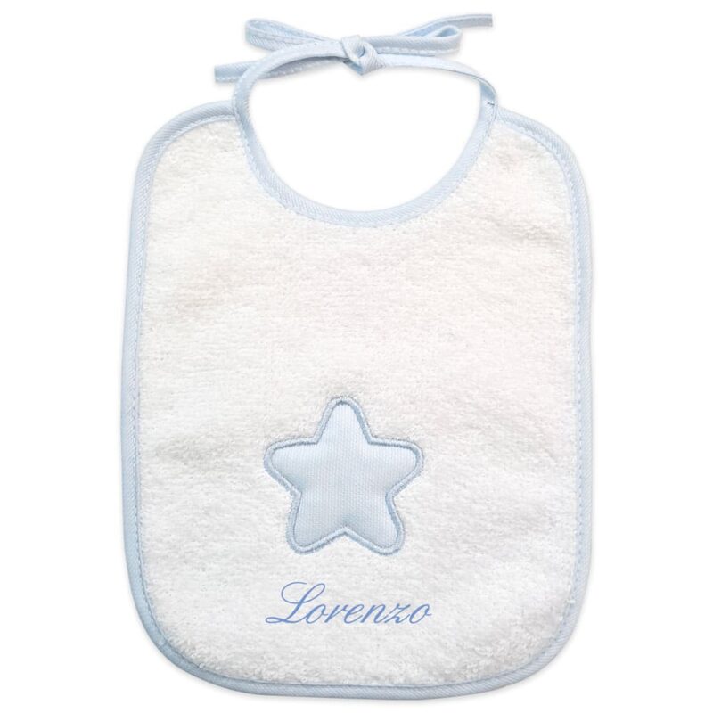 Bavaglino neonato personalizzato Stellina in spugna