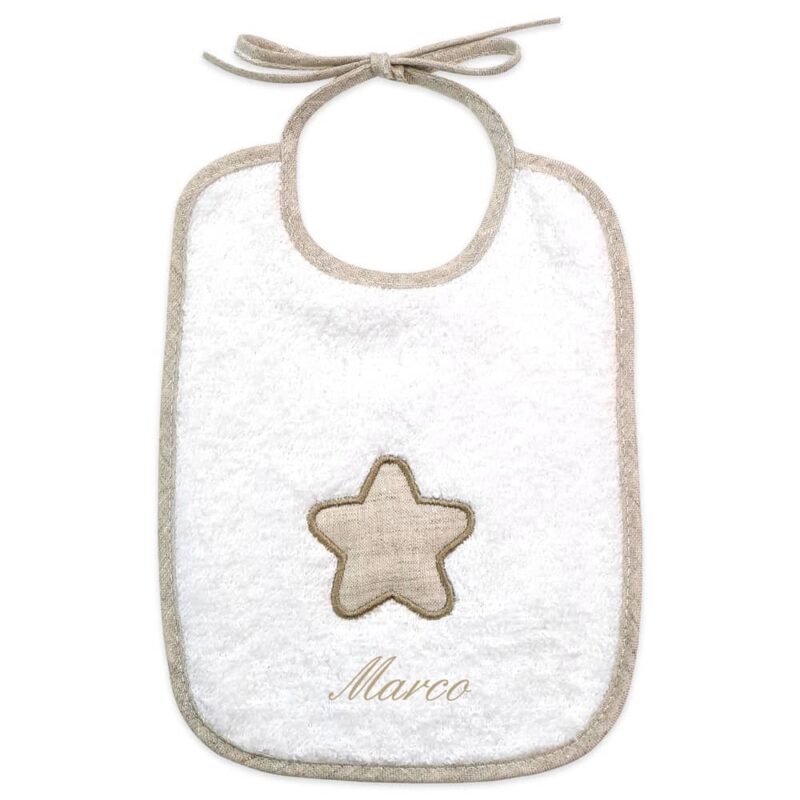 Bavaglino neonato personalizzato Stellina in spugna - immagine 5