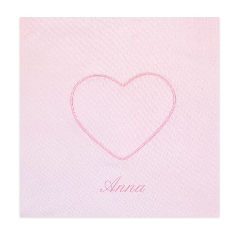 Copertina personalizzata Cotone Cuore in cinque colori