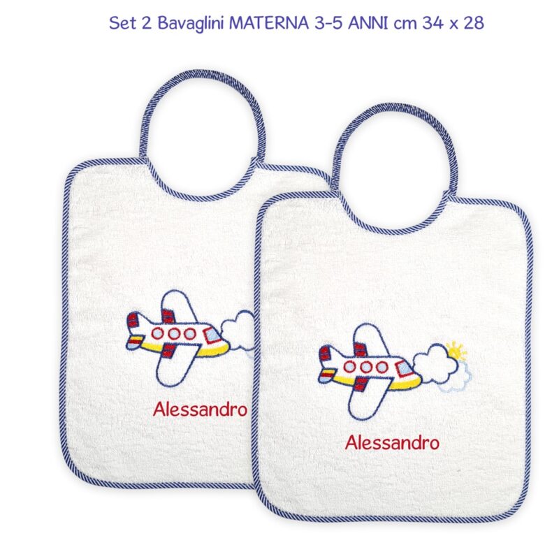 Bavaglini Personalizzati Materna Aeroplano - immagine 2