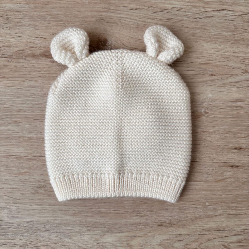 Cuffietta teddy neonato in pura lana merino