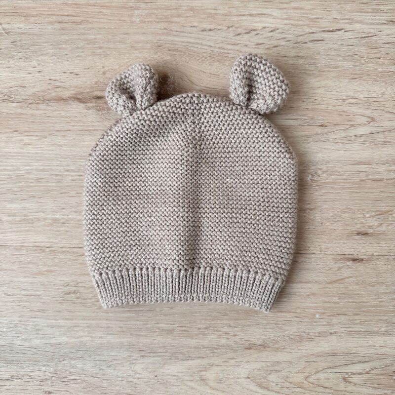 Cuffietta teddy neonato in pura lana merino