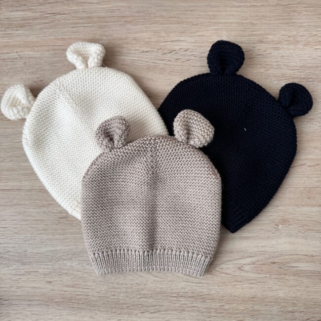 Cuffietta teddy neonato in pura lana merino