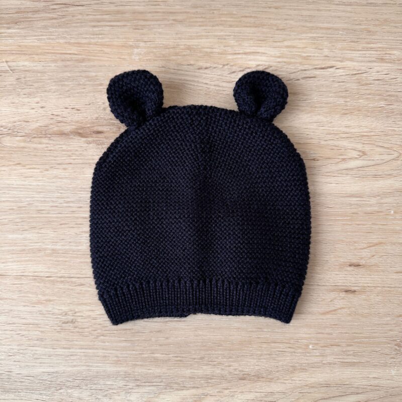 Cuffietta teddy neonato in pura lana merino