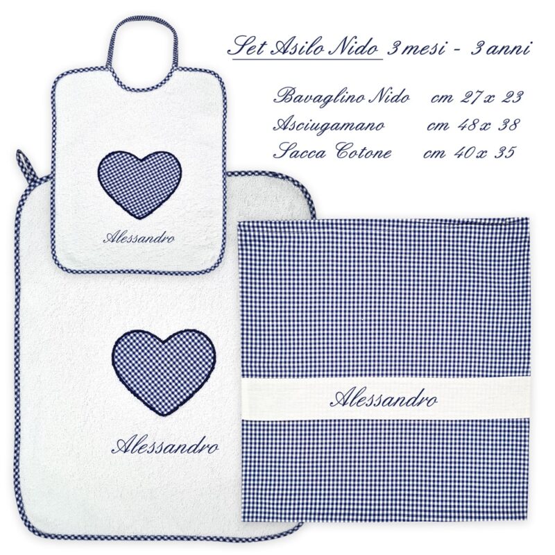 Set Asilo Personalizzato Nido Cuore - immagine 4