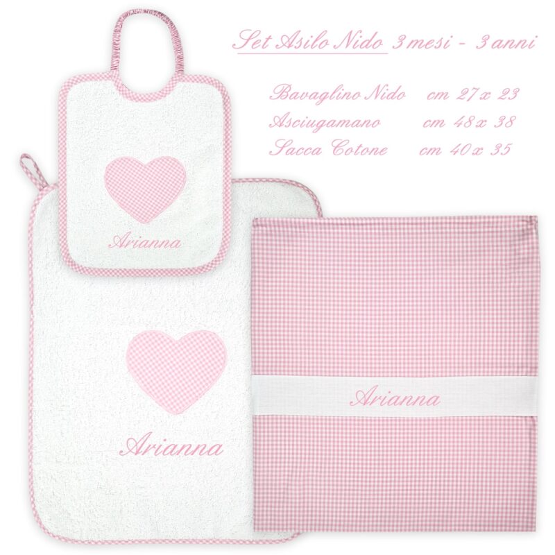 Set Asilo Personalizzato Nido Cuore - immagine 3